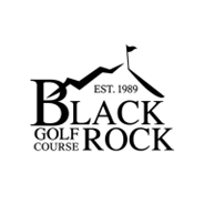 Black Rock Golf Course logo with mountain design and 'Est. 1989' text on a white background